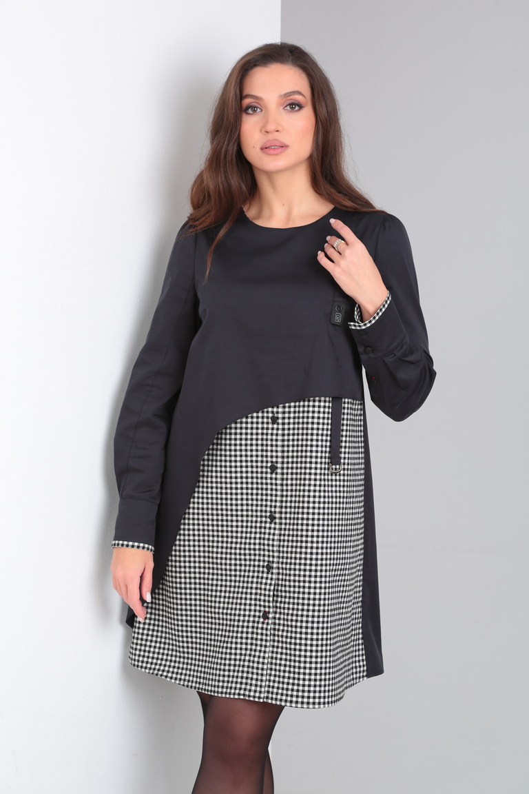 Платье 7609 клетка