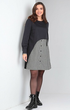 Платье 7609 клетка